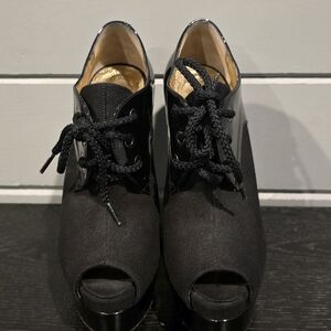 WALTER STEIGER Peep Toe Lace-Up Platform Oxford